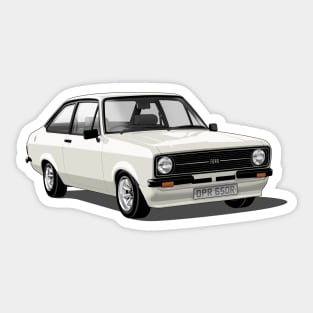 Ford Escort Mk 2 in white Sticker